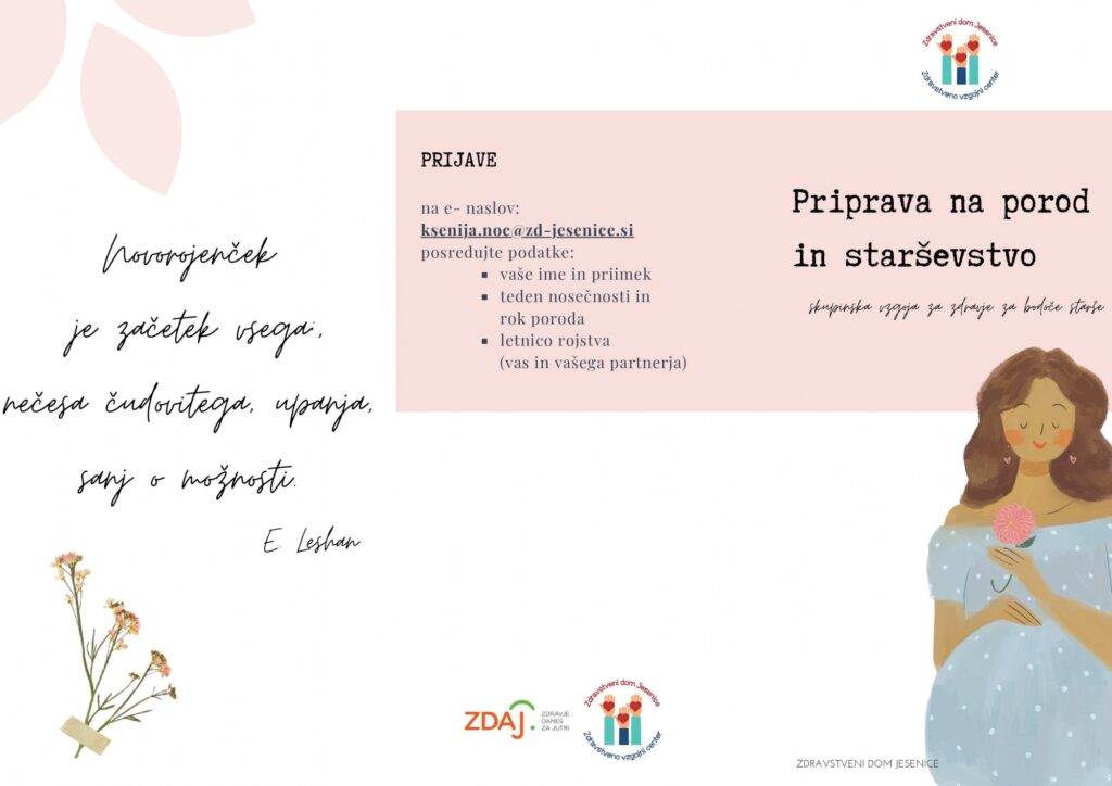 Letak - priprava na staršetstvo