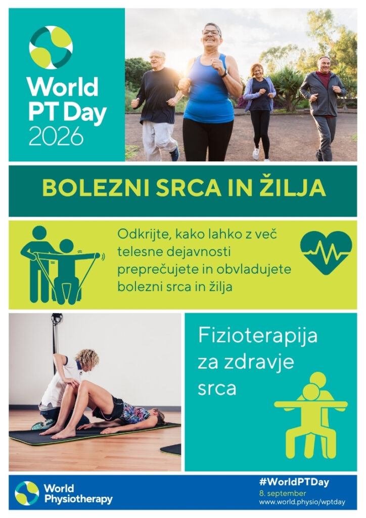 plakat za svetovni dan fizioterapije, bolezni srca in ožilja