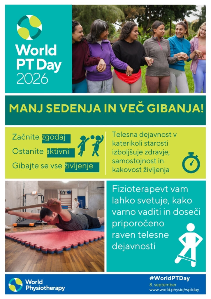 manj sedenja in več gibanja, svetovni dan fizioterapije